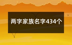 兩字家族名字434個