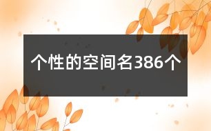 個性的空間名386個