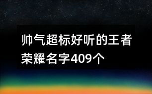 帥氣超標(biāo)好聽(tīng)的王者榮耀名字409個(gè)