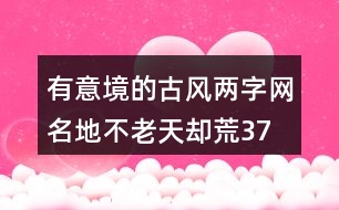 有意境的古風(fēng)兩字網(wǎng)名—地不老天卻荒373個