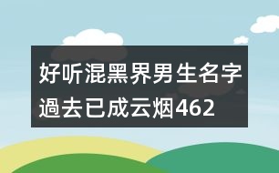 好聽(tīng)混黑界男生名字—過(guò)去已成云煙462個(gè)