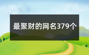 最聚財?shù)木W(wǎng)名379個