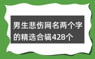 男生悲傷網名兩個字的精選合輯428個