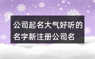 公司起名大氣好聽(tīng)的名字,新注冊(cè)公司名稱(chēng)大全440個(gè)