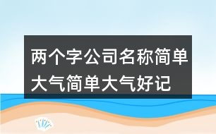 兩個(gè)字公司名稱簡(jiǎn)單大氣,簡(jiǎn)單大氣好記的公司名414個(gè)