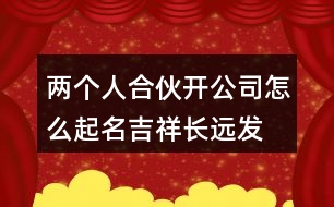 兩個人合伙開公司怎么起名,吉祥長遠發(fā)展的公司名字403個