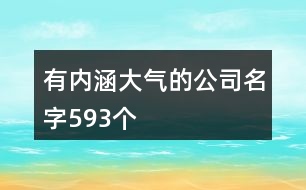 有內(nèi)涵大氣的公司名字593個