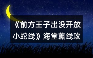 《前方王子出沒開放小蛇線》海堂薰線攻略