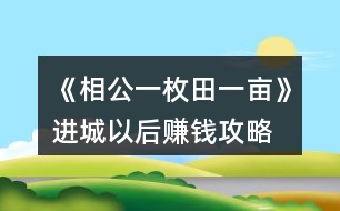 《相公一枚田一畝》進(jìn)城以后賺錢(qián)攻略