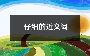 仔細的近義詞