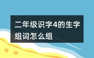 二年級(jí)識(shí)字4的生字組詞怎么組