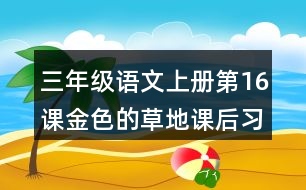 三年級語文上冊第16課金色的草地課后習題參考答案