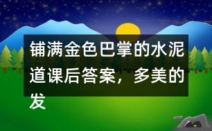 鋪滿金色巴掌的水泥道課后答案，多美的發(fā)現(xiàn)啊！你在上學(xué)或放學(xué)路上看到了什么樣的景色？