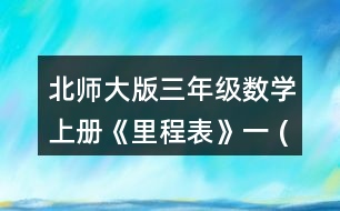 北師大版三年級數(shù)學(xué)上冊《里程表》（一） (1)填一埴。 (2)博物館到電影院一共990米，公園到電影院有多少米? (3)學(xué)校到博物館和學(xué)校到電影院哪段路程長?長多少米?