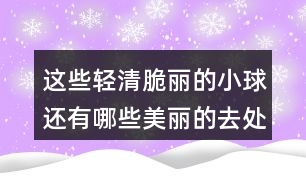 這些輕清脆麗的小球還有哪些美麗的去處呢仿寫