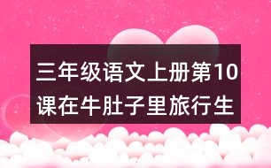 三年級(jí)語(yǔ)文上冊(cè)第10課在牛肚子里旅行生字組詞與多音字組詞