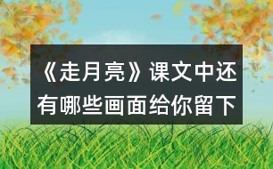 《走月亮》課文中還有哪些畫面給你留下了深刻的印象？和同學交流。