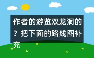 作者的游覽雙龍洞的？把下面的路線圖補(bǔ)充完整