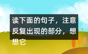 讀下面的句子，注意反復(fù)出現(xiàn)的部分，想想它們的表達效果？