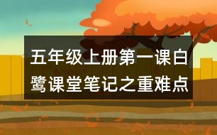 五年級(jí)上冊(cè)第一課白鷺課堂筆記之重難點(diǎn)歸納