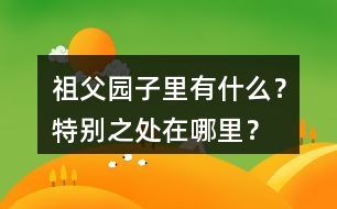 祖父園子里有什么？特別之處在哪里？