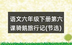 語(yǔ)文六年級(jí)下冊(cè)第六課騎鵝旅行記(節(jié)選)多音字近反義詞