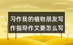 習(xí)作：我的植物朋友寫作指導(dǎo)作文要怎么寫