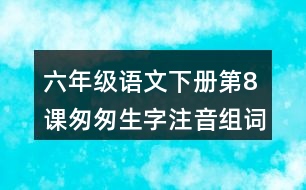 六年級(jí)語(yǔ)文下冊(cè)第8課匆匆生字注音組詞