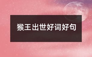 猴王出世好詞好句