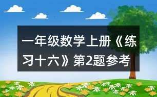 一年級數(shù)學(xué)上冊《練習(xí)十六》第2題參考答案