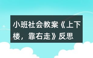 小班社會(huì)教案《上下樓，靠右走》反思