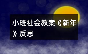 小班社會教案《新年》反思