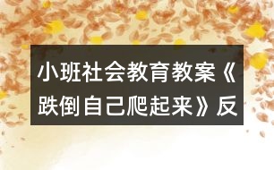 小班社會(huì)教育教案《跌倒自己爬起來(lái)》反思