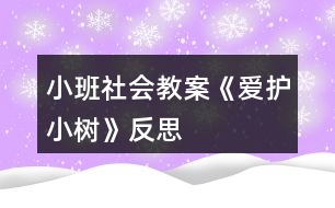 小班社會(huì)教案《愛(ài)護(hù)小樹(shù)》反思