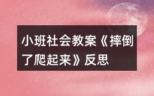 小班社會(huì)教案《摔倒了爬起來(lái)》反思