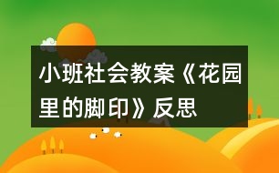 小班社會(huì)教案《花園里的腳印》反思