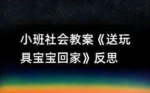 小班社會教案《送玩具寶寶回家》反思