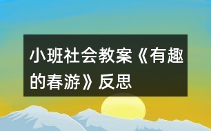 小班社會教案《有趣的春游》反思