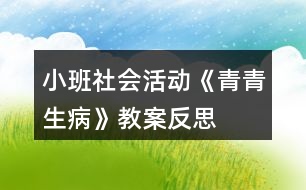 小班社會活動《青青生病》教案反思