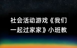 社會(huì)活動(dòng)游戲《我們一起過(guò)家家》小班教案反思