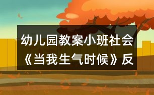 幼兒園教案小班社會《當(dāng)我生氣時(shí)候》反思