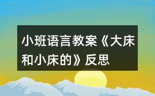 小班語言教案《大床和小床的》反思