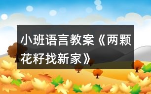 小班語言教案《兩顆花籽找新家》