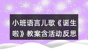 小班語(yǔ)言?xún)焊琛墩Q生啦》教案含活動(dòng)反思