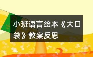 小班語言繪本《大口袋》教案反思