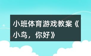 小班體育游戲教案《小鳥，你好》