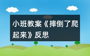 小班教案《摔倒了爬起來》反思