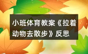 小班體育教案《拉著動物去散步》反思