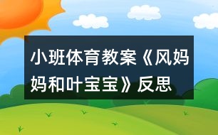 小班體育教案《風(fēng)媽媽和葉寶寶》反思