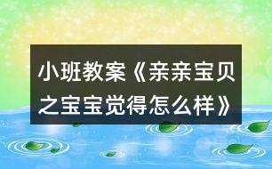 小班教案《親親寶貝之寶寶覺得怎么樣》反思